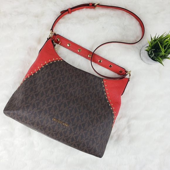 Michael Kors Aria Monogram Crossbody - Picture 1 of 10